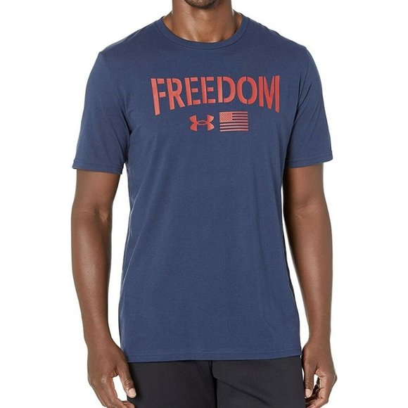 Under Armour Other - Under Armour Men’s Freedom Lockup Flag T-Shirt Academy Blue/Red , XX-Large